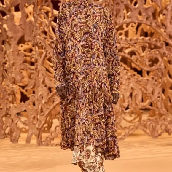 Ulla Johnson Multicolor Paisley Long Sleeve Dress - Picture 2 of 5